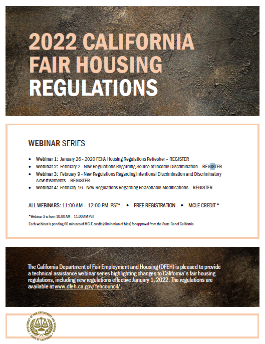 2022 CA Fair Housing Regulations
