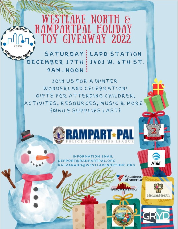 Westlake North & Rampartpal Holiday Toy Giveaway 2022